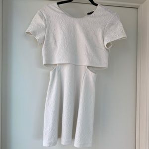white topshop mini shift dress xs